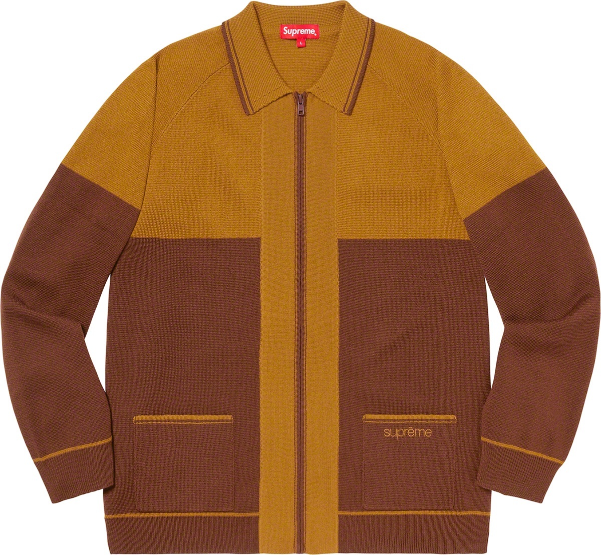 Color Blocked Zip Up Sweater view 2